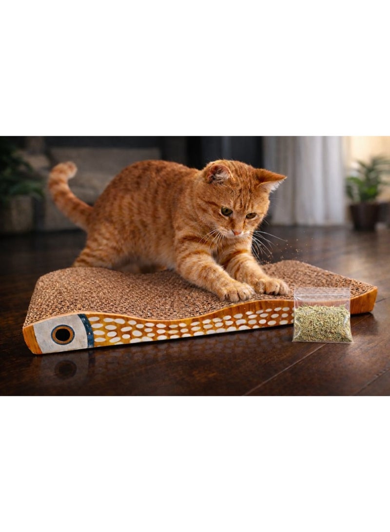 Petto 2-in-1 Reversible Cat Scratcher Cardboard Pad with Catnip – Durable Corrugated Scratching Board for Indoor Cats - Image 3